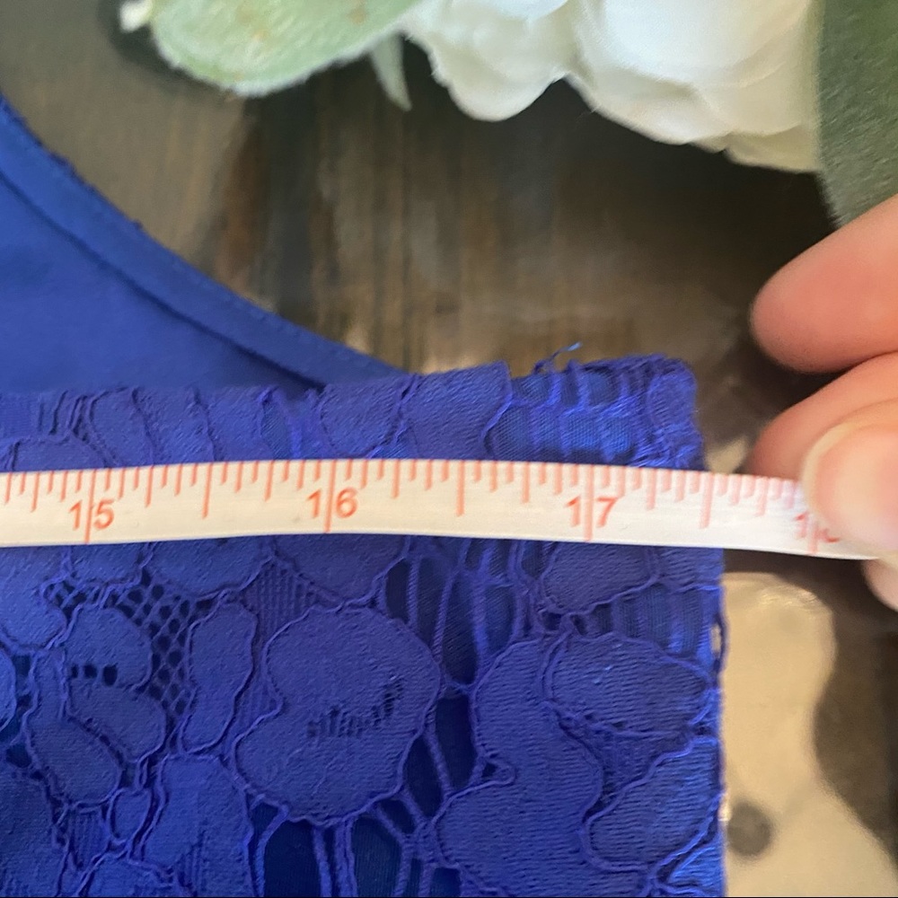 J.Crew Royal Blue “Carrie” Lace Cami - Picture 8 of 9